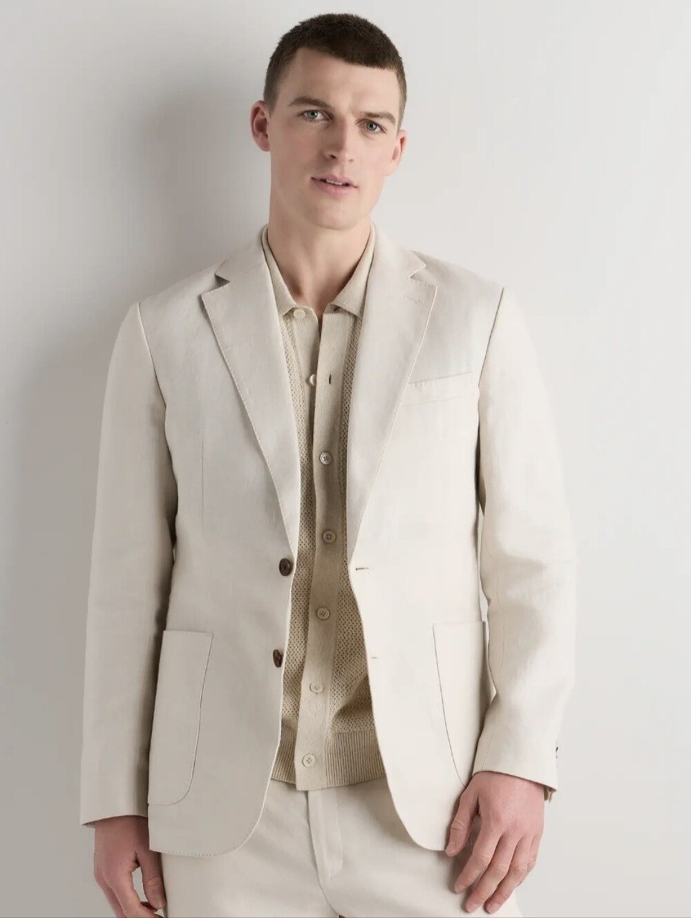 NWT QUINCE 100% European Linen Tailored Blazer 40R SOLD OUT ONLINE!! $150 RETAIL